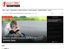 Tablet Screenshot of electricscooters.com